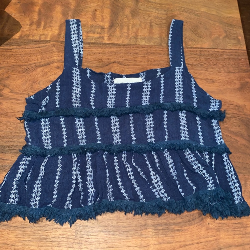 Blue Strappy Top